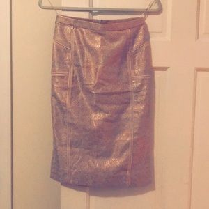 Like New J. Crew Collection Metallic Pencil Skirt
